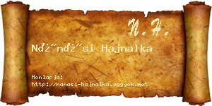 Nánási Hajnalka névjegykártya