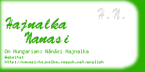 hajnalka nanasi business card